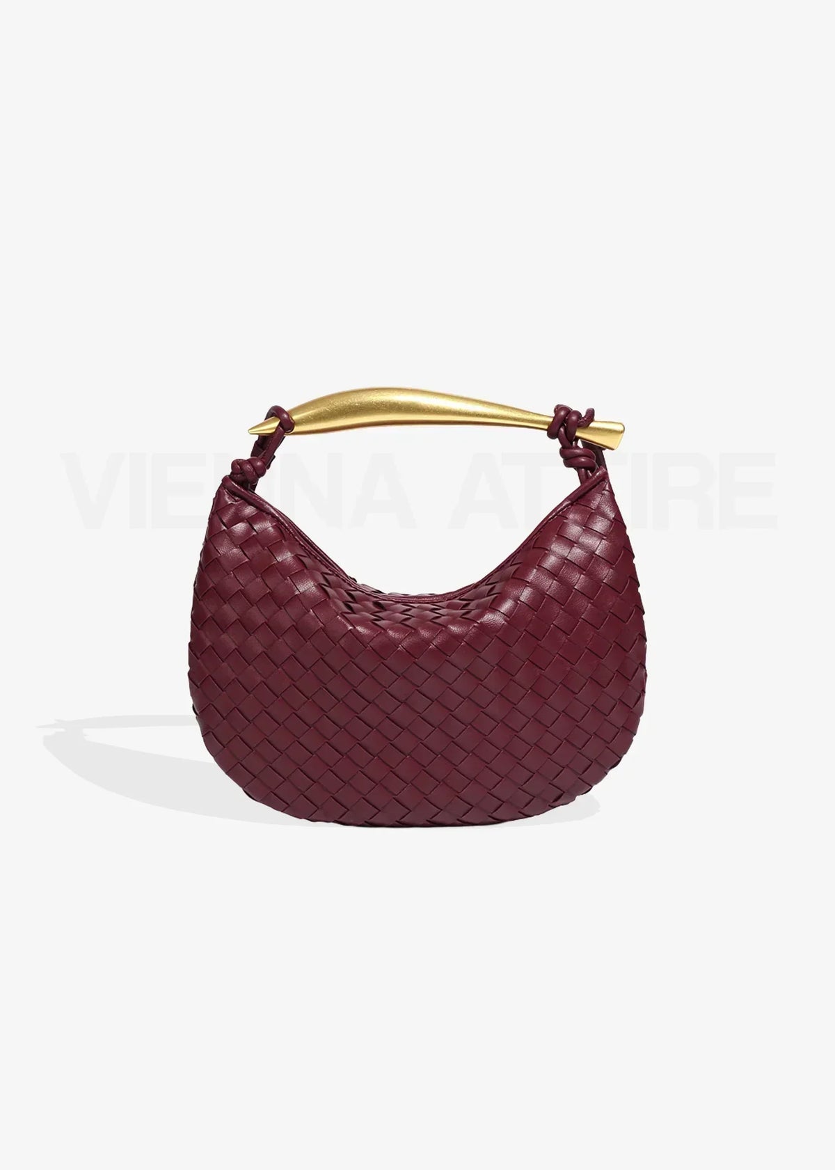 Alessandra | Woven Bag with Gold Handle